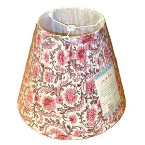 NWT, Pink Floral Hand Made Lamp Shade, 6" x 12" x 10"